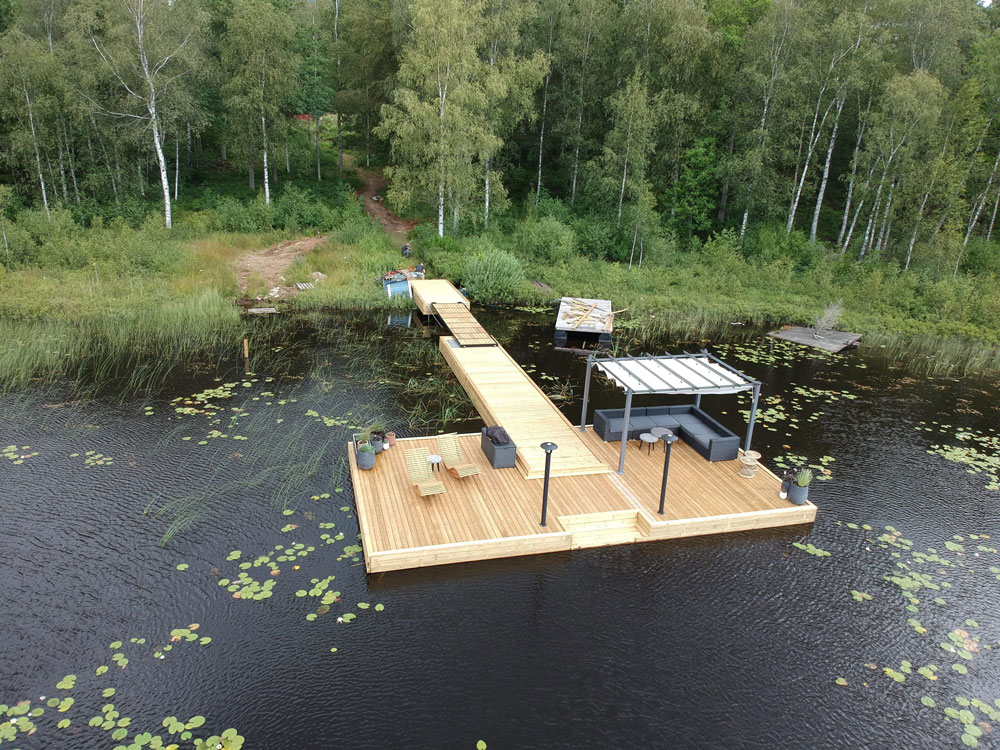 Brygg och småhamnsarbete utfört av SEA Sjöentreprenad och anläggning