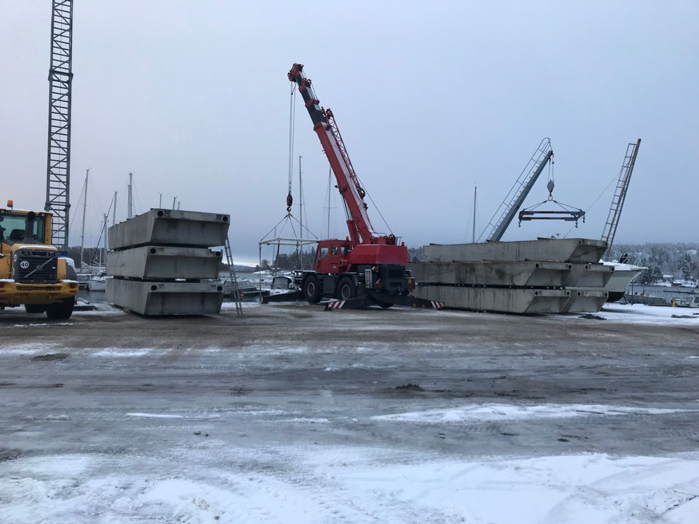 Brygg och småhamnsarbete utfört av SEA Sjöentreprenad och anläggning