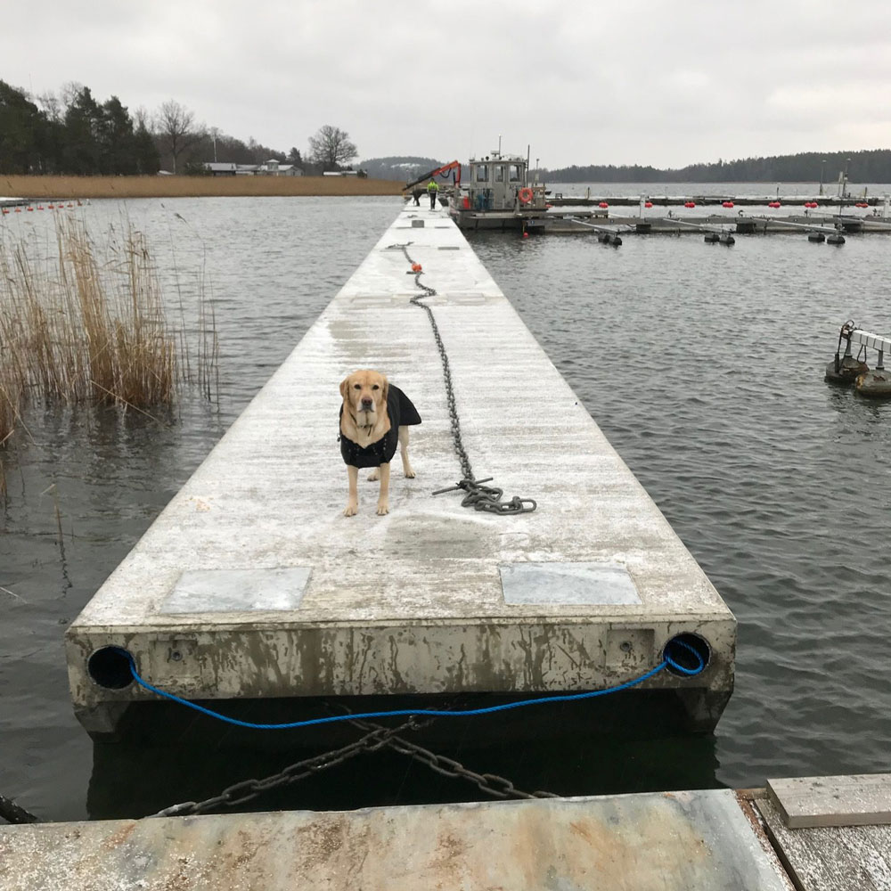 Brygg och småhamnsarbete utfört av SEA Sjöentreprenad och anläggning