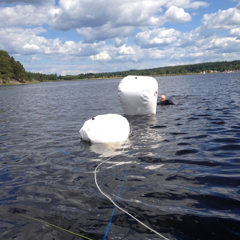 Installation av sjöledning utfört av SEA Sjöentreprenad och anläggning