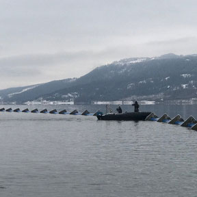 Installation av sjöledning utfört av SEA Sjöentreprenad och anläggning